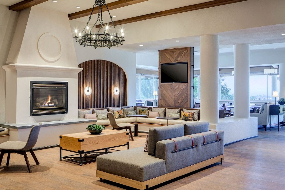 Fireplace lounge at Chaminade Resort & Spa