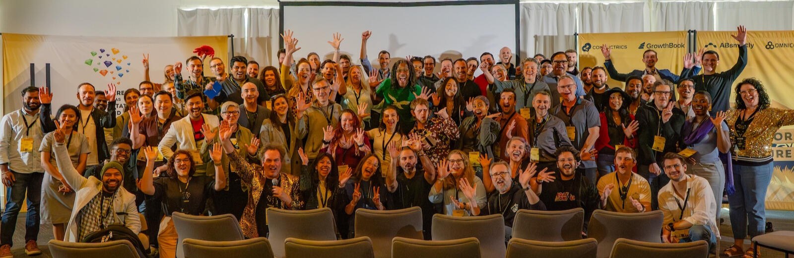 Attendees together at a previous Experimentation Island event