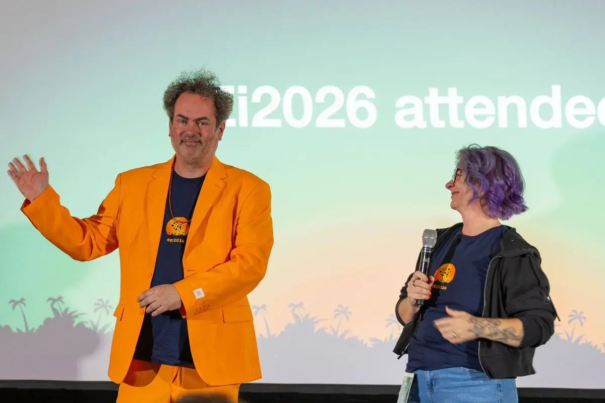Attendees on stage at a previous US event